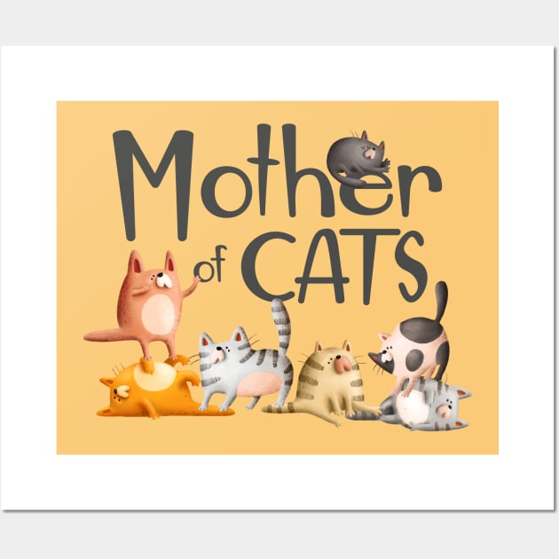 Mother of Cats Wall Art by KOTOdesign